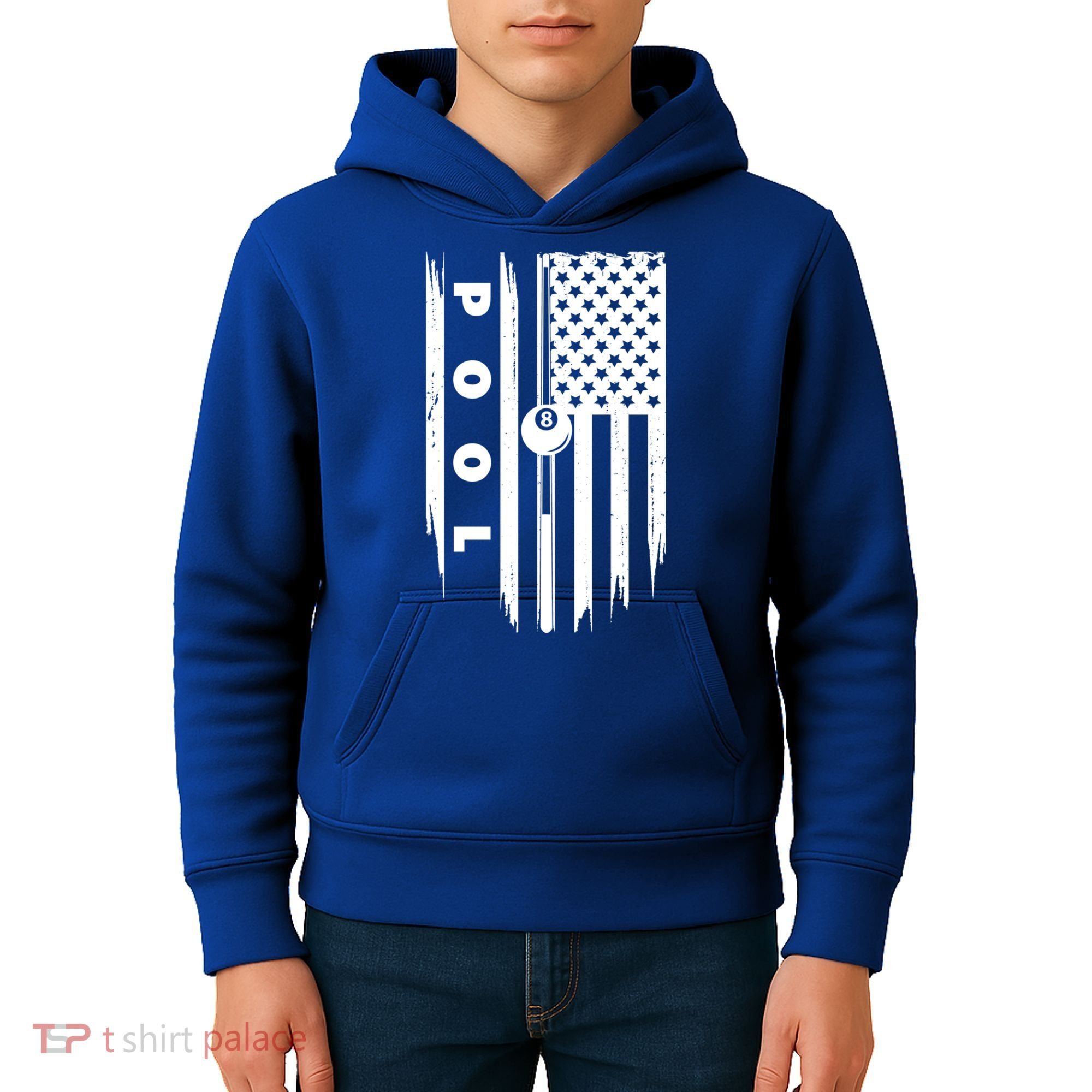 American Flag Billiards Pool Player Billiard Gift Kids Hoodie