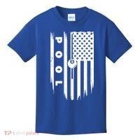 American Flag Billiards Pool Player Billiard Gift Kids T-Shirt thumb 0