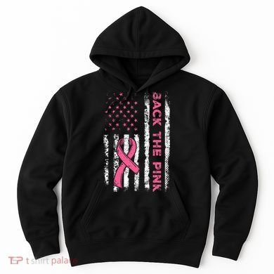 American Flag Back The Breast Cancer Awareness Hoodie