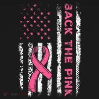 American Flag Back The Breast Cancer Awareness Long Sleeve Shirt thumb 2