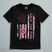 American Flag Back The Breast Cancer Awareness T-Shirt thumb 5