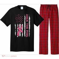 American Flag Back The Breast Cancer Awareness Pajama Set thumb 0