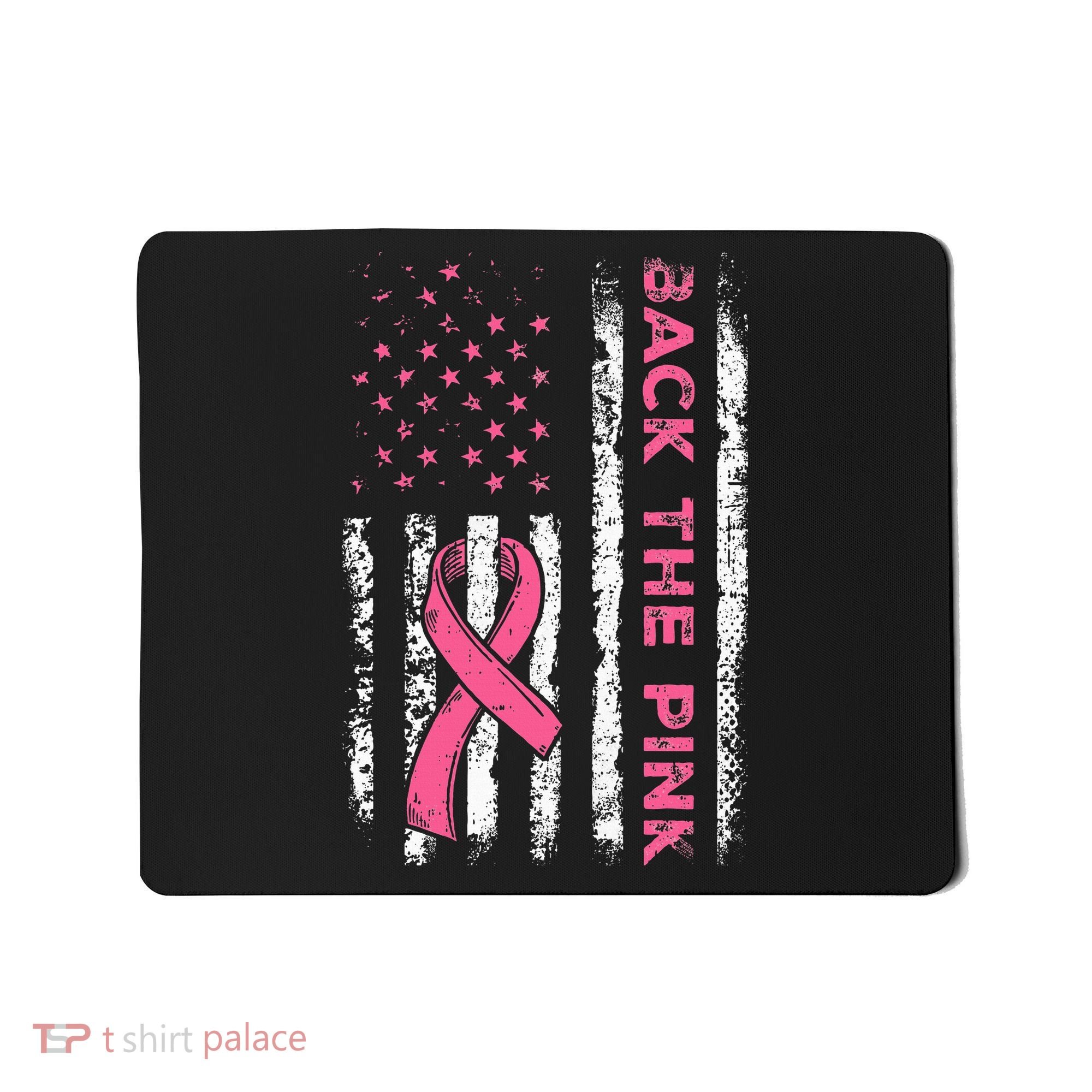 American Flag Back The Breast Cancer Awareness Mousepad