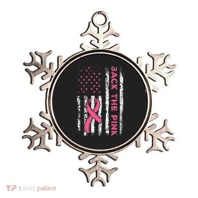 American Flag Back The Breast Cancer Awareness Ornament