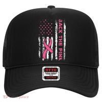 American Flag Back The Breast Cancer Awareness Hat thumb 0