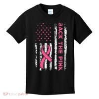 American Flag Back The Breast Cancer Awareness Kids T-Shirt thumb 0