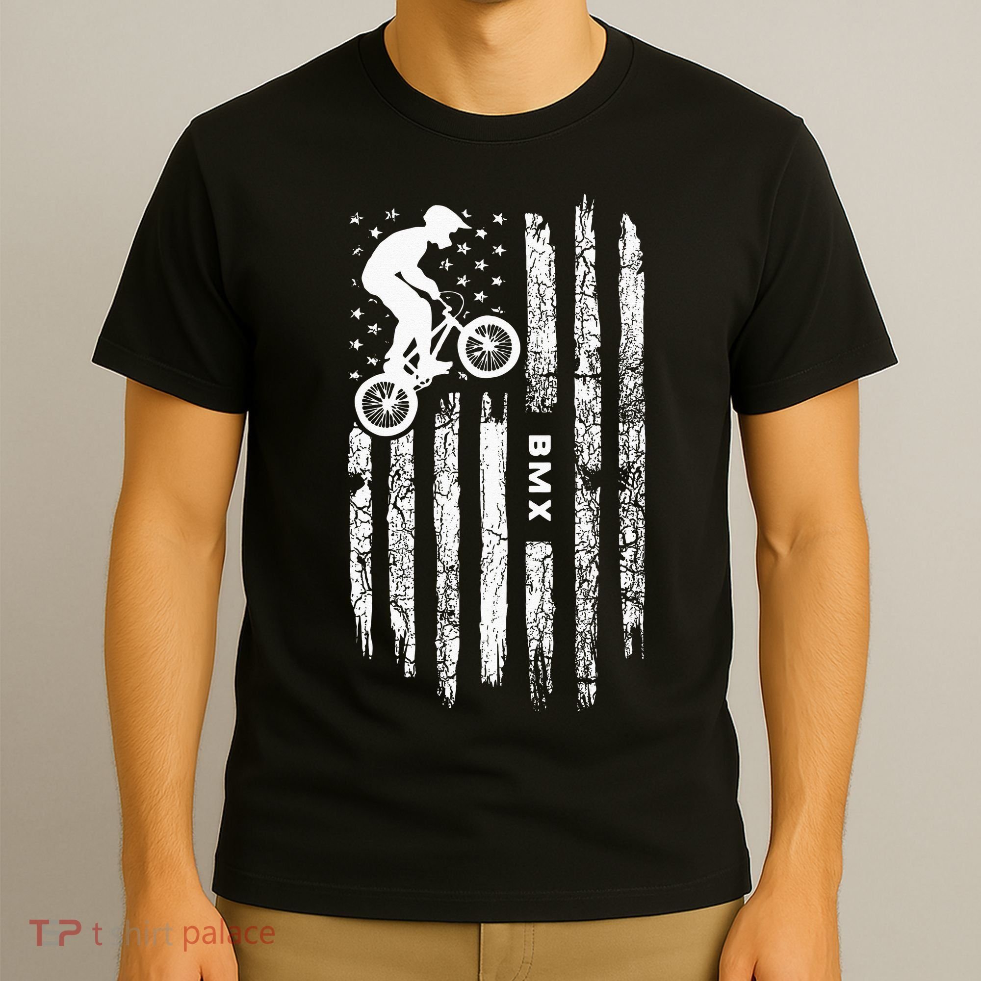 American Flag BMX Clothing BMX Rider Vintage BMX T-Shirt