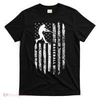 American Flag Baseball Apparel Vintage Baseball T-Shirt thumb 0