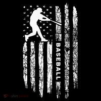American Flag Baseball Apparel Vintage Baseball T-Shirt thumb 7