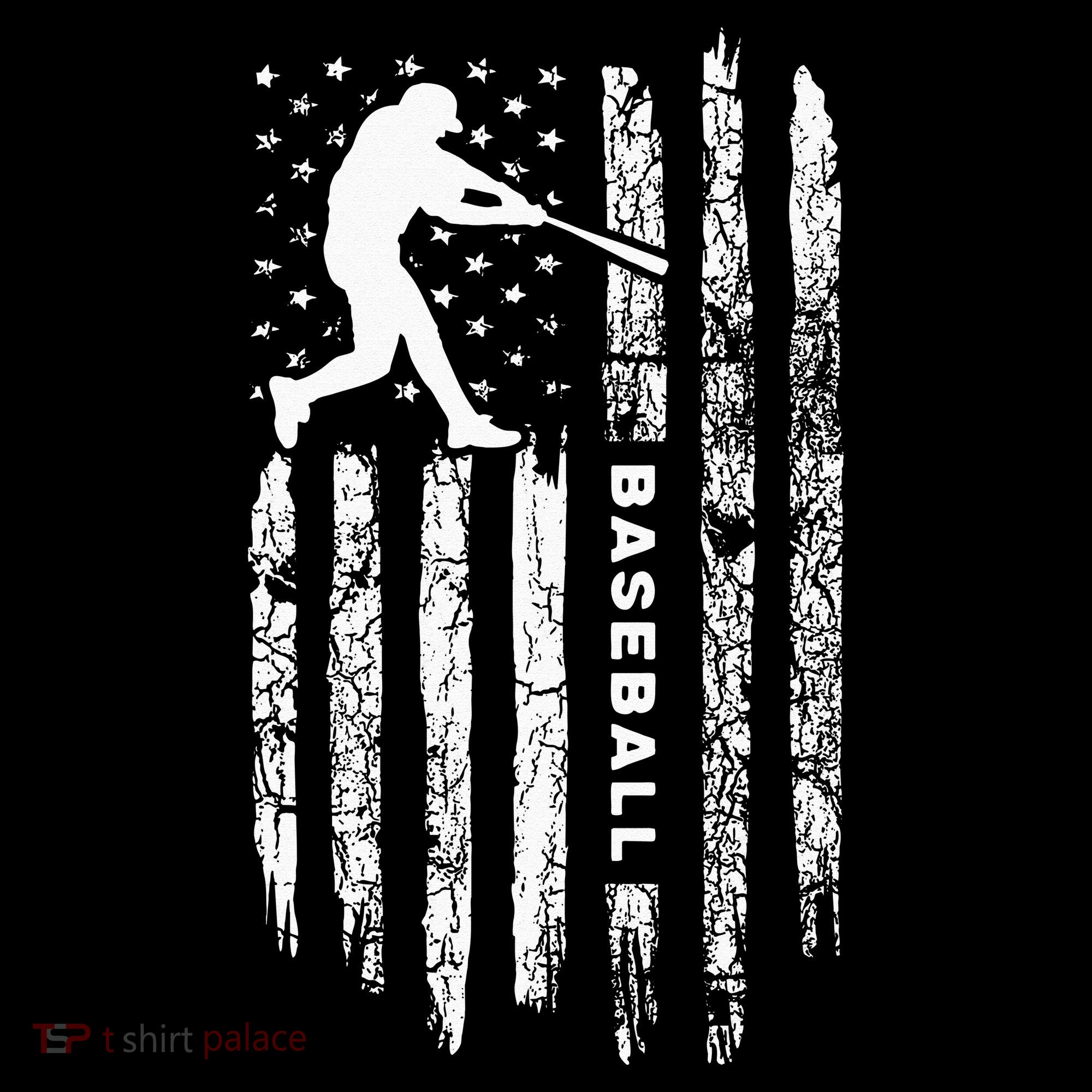 American Flag Baseball Apparel Vintage Baseball T-Shirt