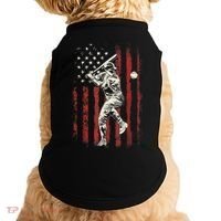 American Flag Baseball Team Gift For Men Doggie Tank thumb 0