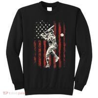 American Flag Baseball Team Gift For Men Sweatshirt thumb 0