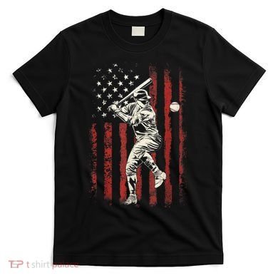 American Flag Baseball Team Gift For Men T-Shirt