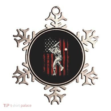 American Flag Baseball Team Gift For Men Ornament