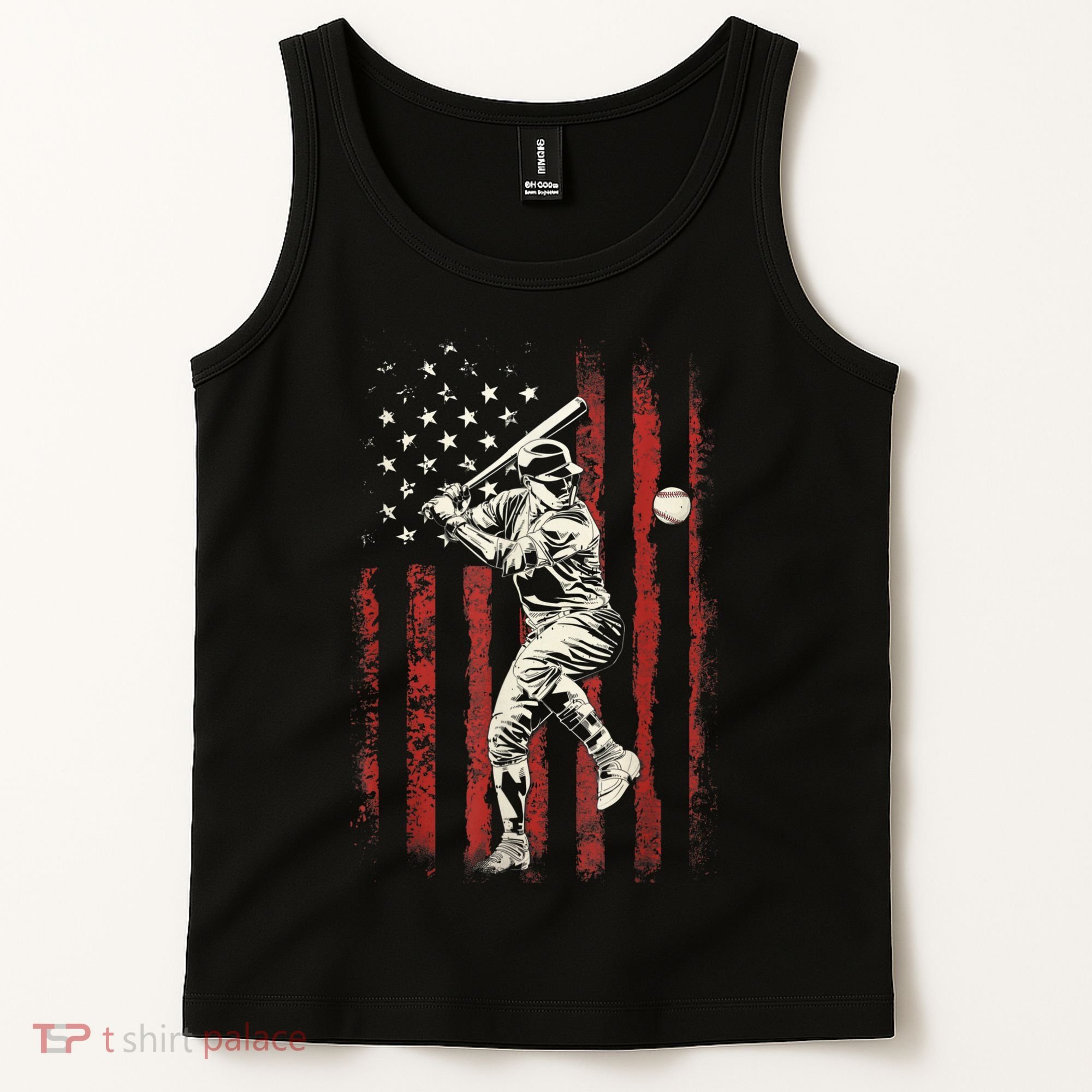 American Flag Baseball Team Gift For Men Tank Top