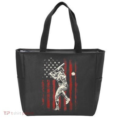 American Flag Baseball Team Gift For Men Tote Bag