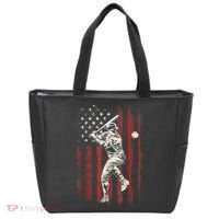 American Flag Baseball Team Gift For Men Tote Bag thumb 0