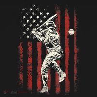 American Flag Baseball Team Gift For Men Tote Bag thumb 4