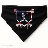 American Flag Baseball Dripping Ice Cream Home Plate USA-Made Doggie Bandana thumb 0