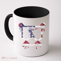American Flag Baseball Dripping Ice Cream Home Plate Coffee Mug thumb 0