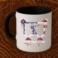 American Flag Baseball Dripping Ice Cream Home Plate Coffee Mug thumb 2
