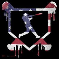 American Flag Baseball Dripping Ice Cream Home Plate Coffee Mug thumb 5