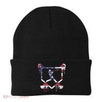 American Flag Baseball Dripping Ice Cream Home Plate Beanie thumb 0