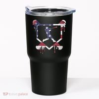 American Flag Baseball Dripping Ice Cream Home Plate Tumbler thumb 0