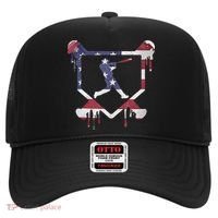 American Flag Baseball Dripping Ice Cream Home Plate Hat thumb 0