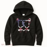 American Flag Baseball Dripping Ice Cream Home Plate Kids Hoodie thumb 0