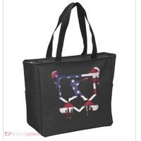 American Flag Baseball Dripping Ice Cream Home Plate Tote Bag thumb 2
