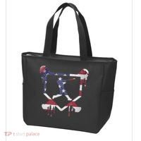 American Flag Baseball Dripping Ice Cream Home Plate Tote Bag thumb 3