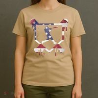 American Flag Baseball Dripping Ice Cream Home Plate T-Shirt thumb 4
