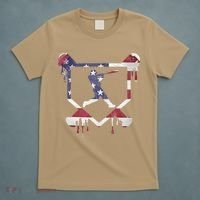 American Flag Baseball Dripping Ice Cream Home Plate T-Shirt thumb 5