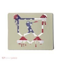 American Flag Baseball Dripping Ice Cream Home Plate Mousepad thumb 0