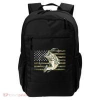 American Flag Bass Fish Fisherman Backpack thumb 0