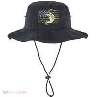American Flag Bass Fish Fisherman Bucket Hat thumb 0