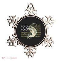 American Flag Bass Fish Fisherman Ornament thumb 0