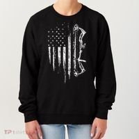 American Flag Bowhunting Bow Archery Women's Sweatshirt thumb 0