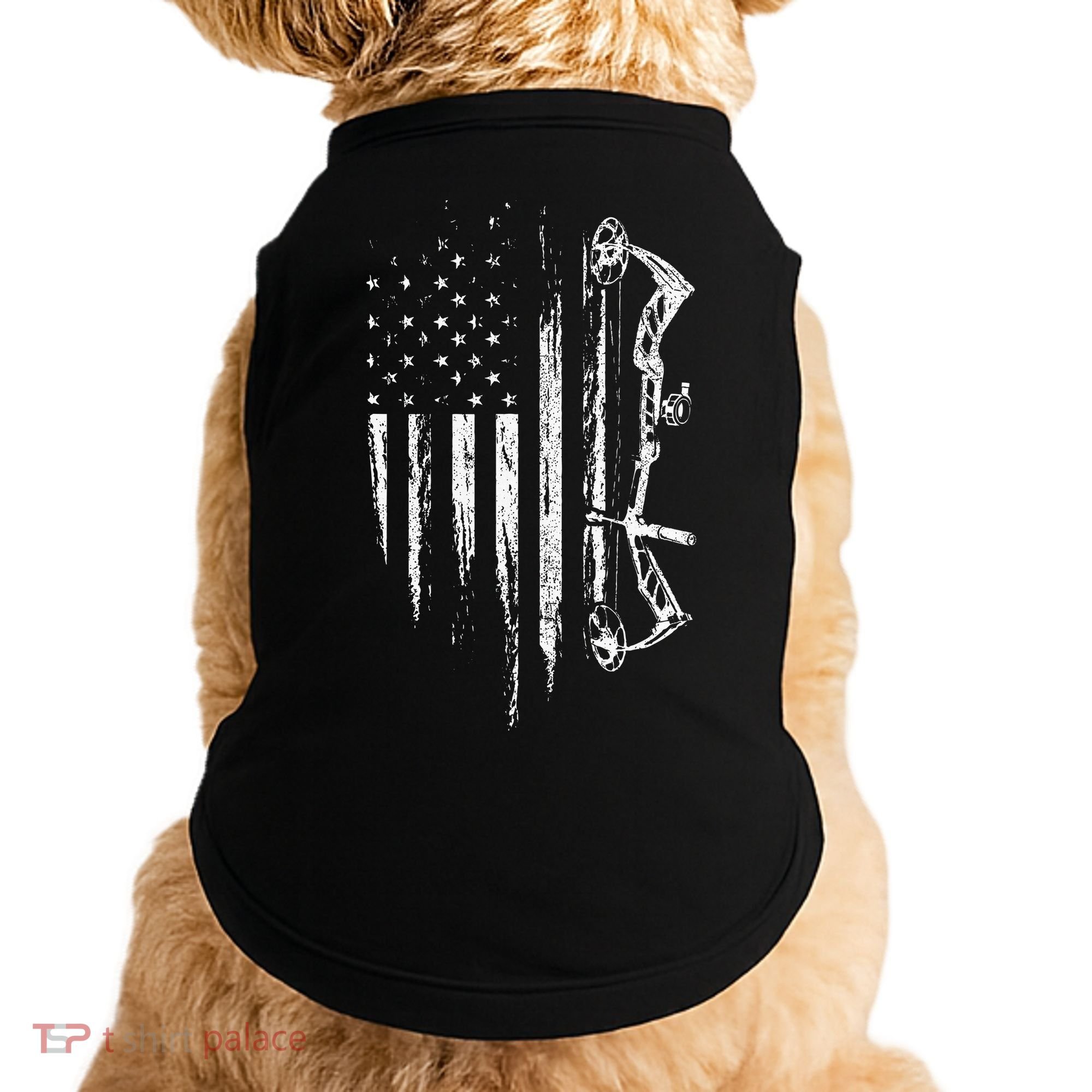 American Flag Bowhunting Bow Archery Doggie Tank