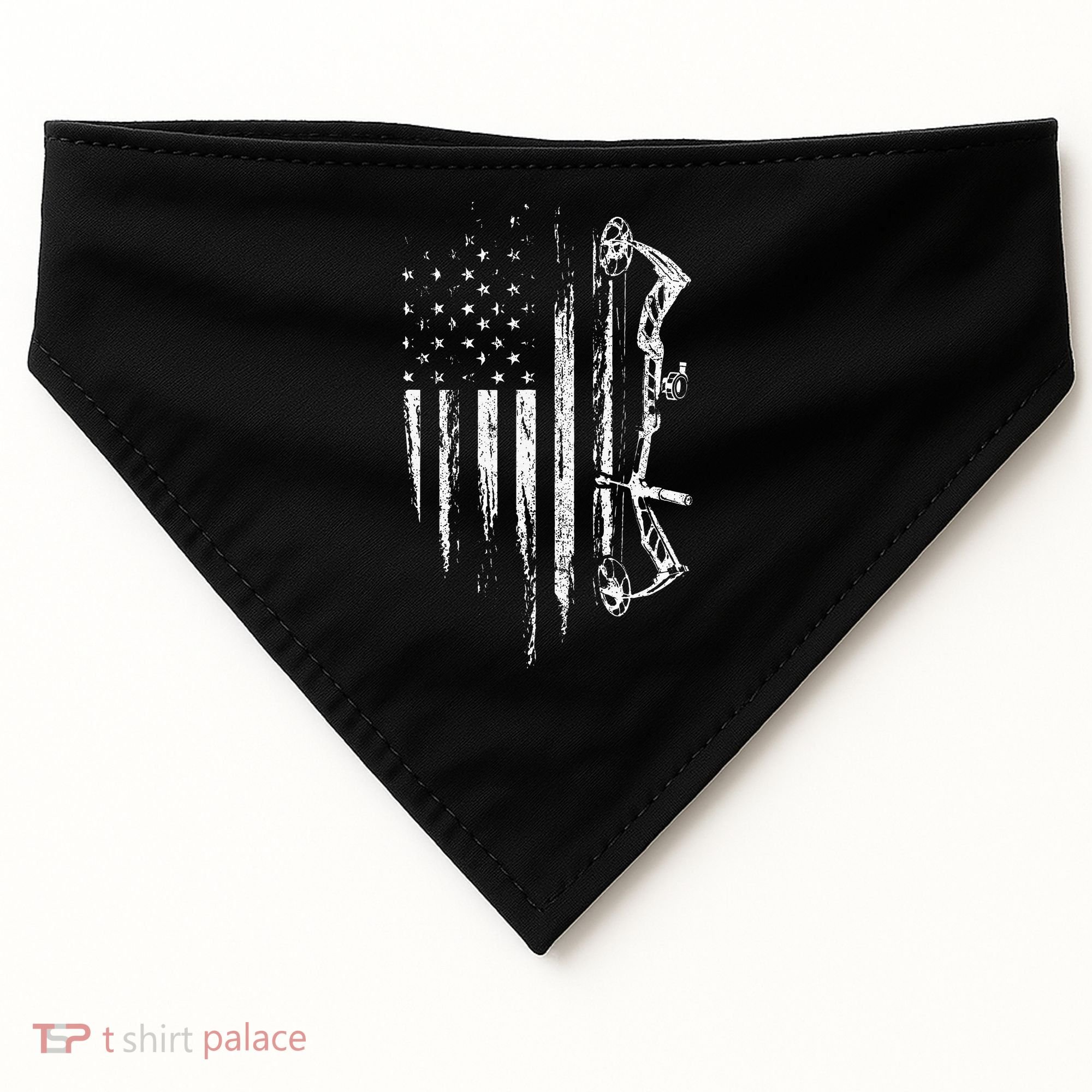 American Flag Bowhunting Bow Archery USA-Made Doggie Bandana