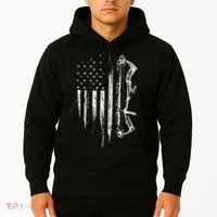 American Flag Bowhunting Bow Archery Hoodie thumb 2