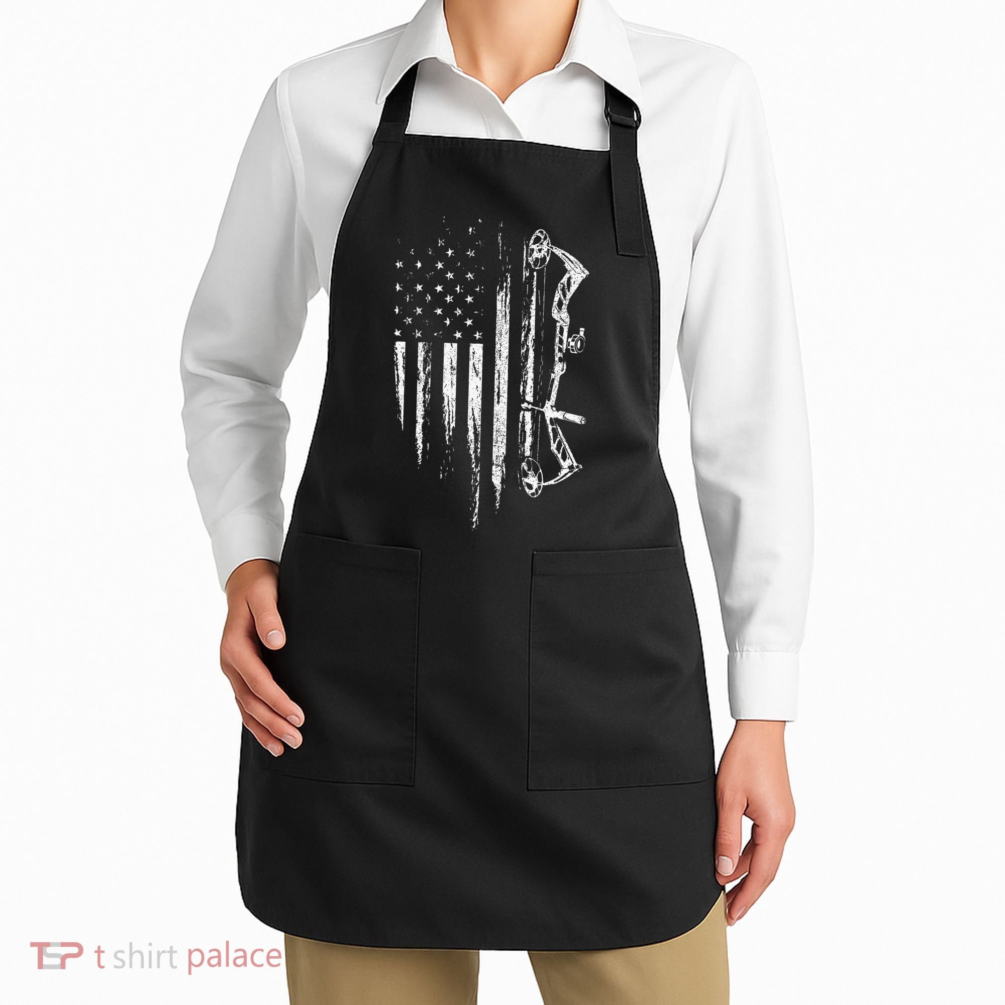 American Flag Bowhunting Bow Archery Apron