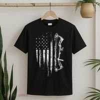American Flag Bowhunting Bow Archery T-Shirt thumb 2