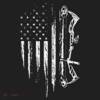 American Flag Bowhunting Bow Archery Golf Towel thumb 3
