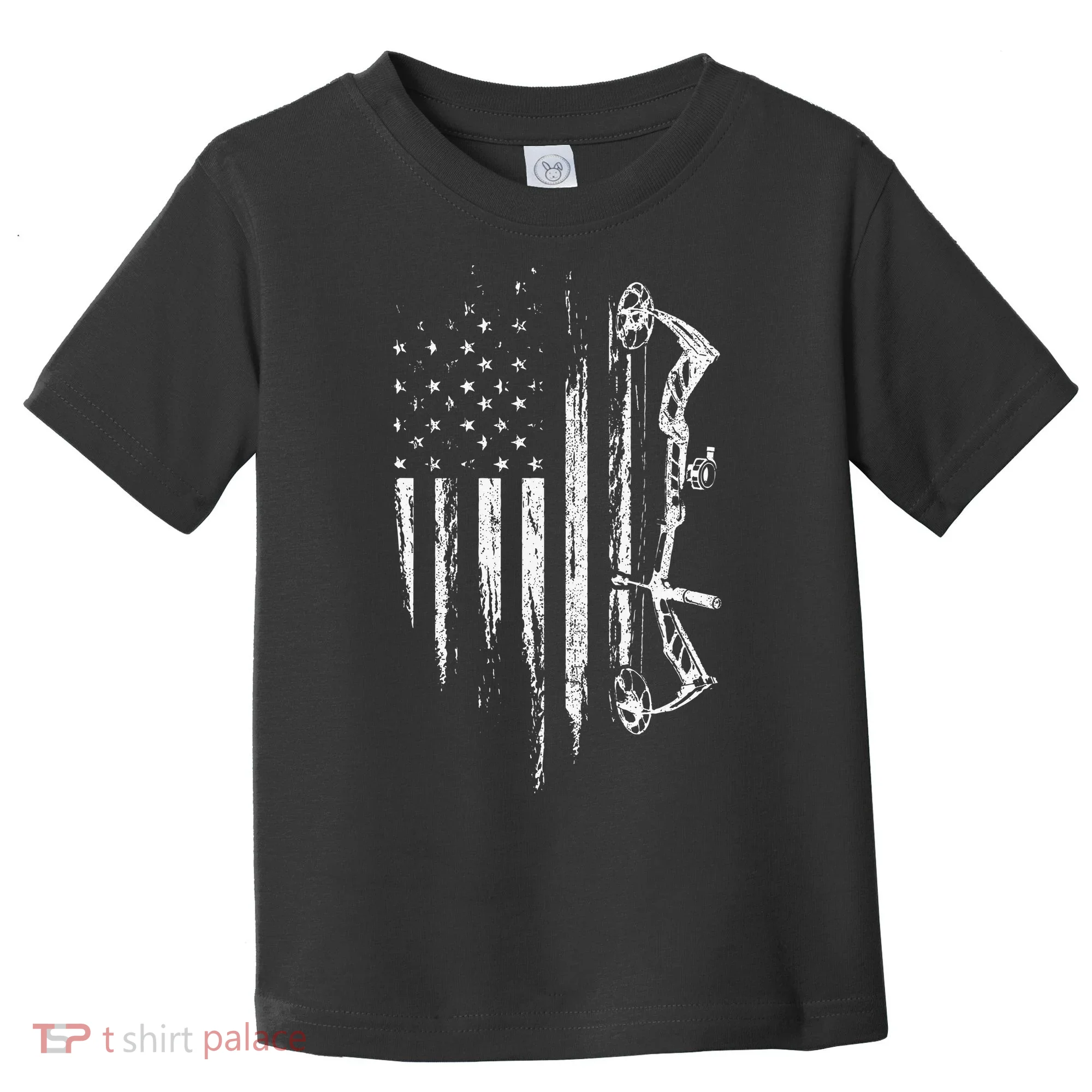 American Flag Bowhunting Bow Archery Toddler T-Shirt