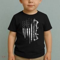 American Flag Bowhunting Bow Archery Toddler T-Shirt thumb 2