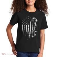 American Flag Bowhunting Bow Archery Kids T-Shirt thumb 2