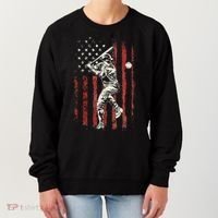 American Flag Baseball Team Women's Sweatshirt thumb 0