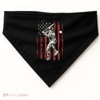 American Flag Baseball Team USA-Made Doggie Bandana thumb 0